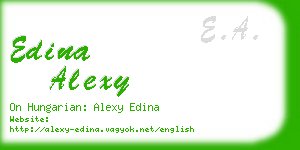 edina alexy business card